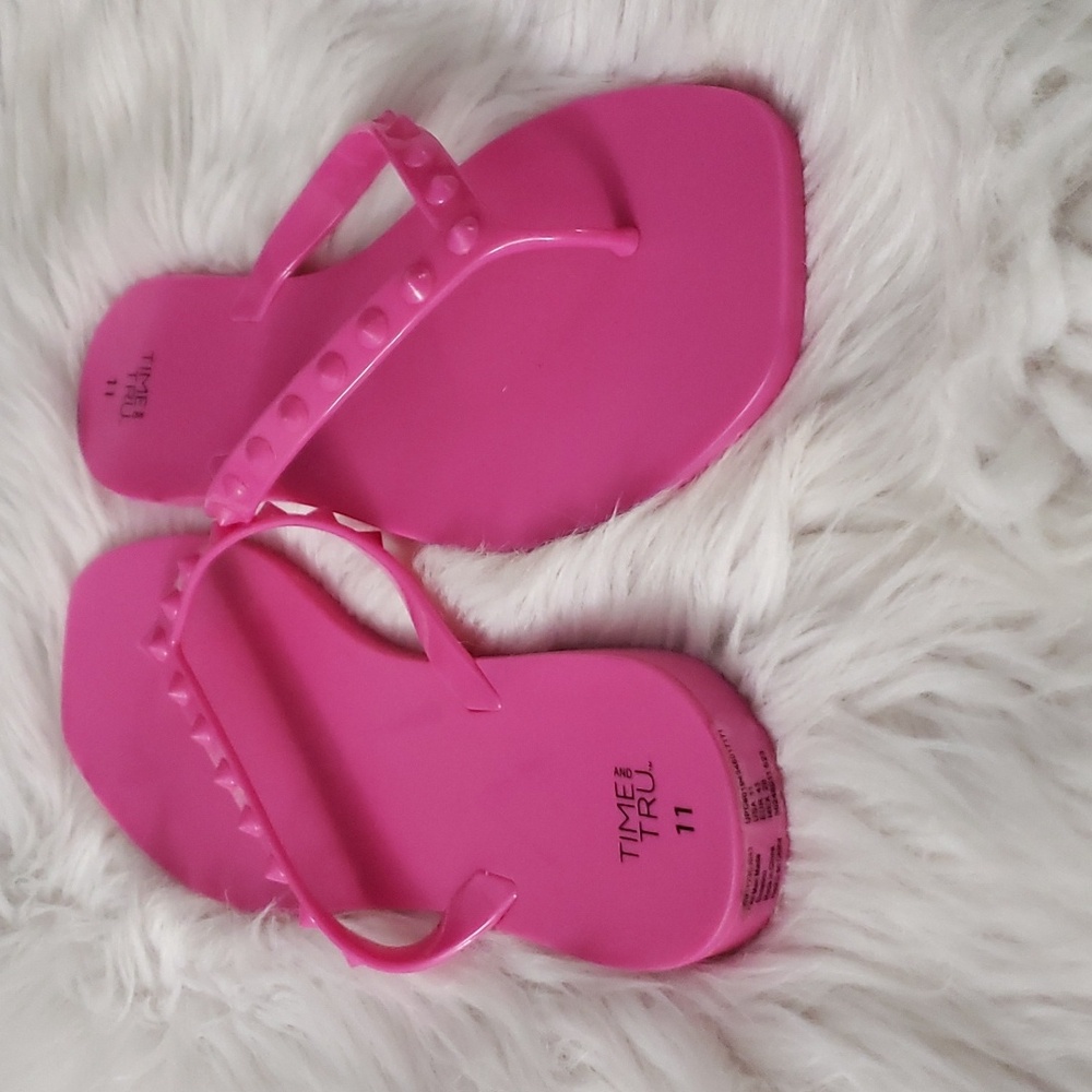 🦄 NWOT Time and Tru Spiked Sandals Sz 11